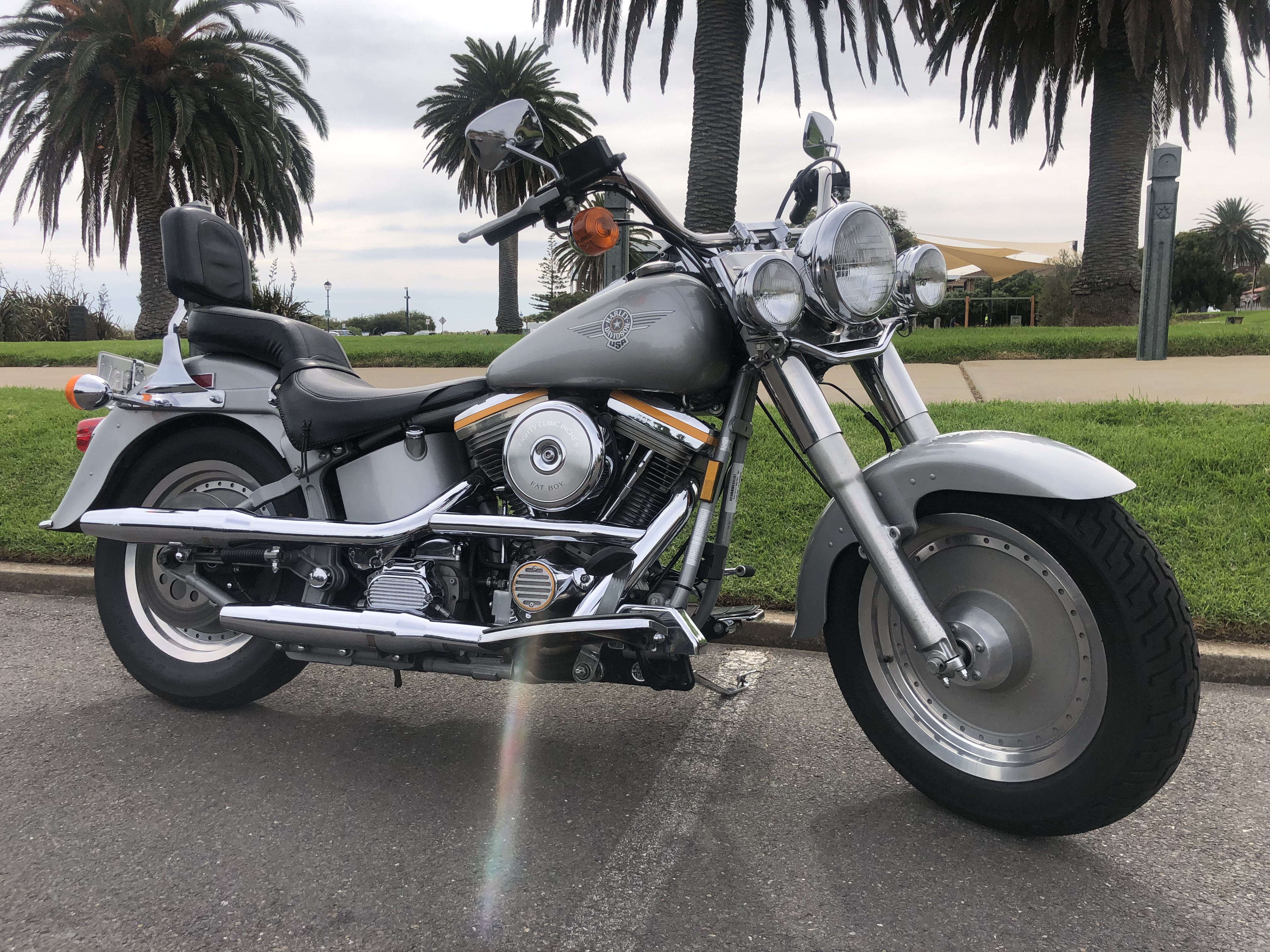 1990 HARLEY DAVIDSON FLSTF FAT BOY GREY GHOST CRUISER