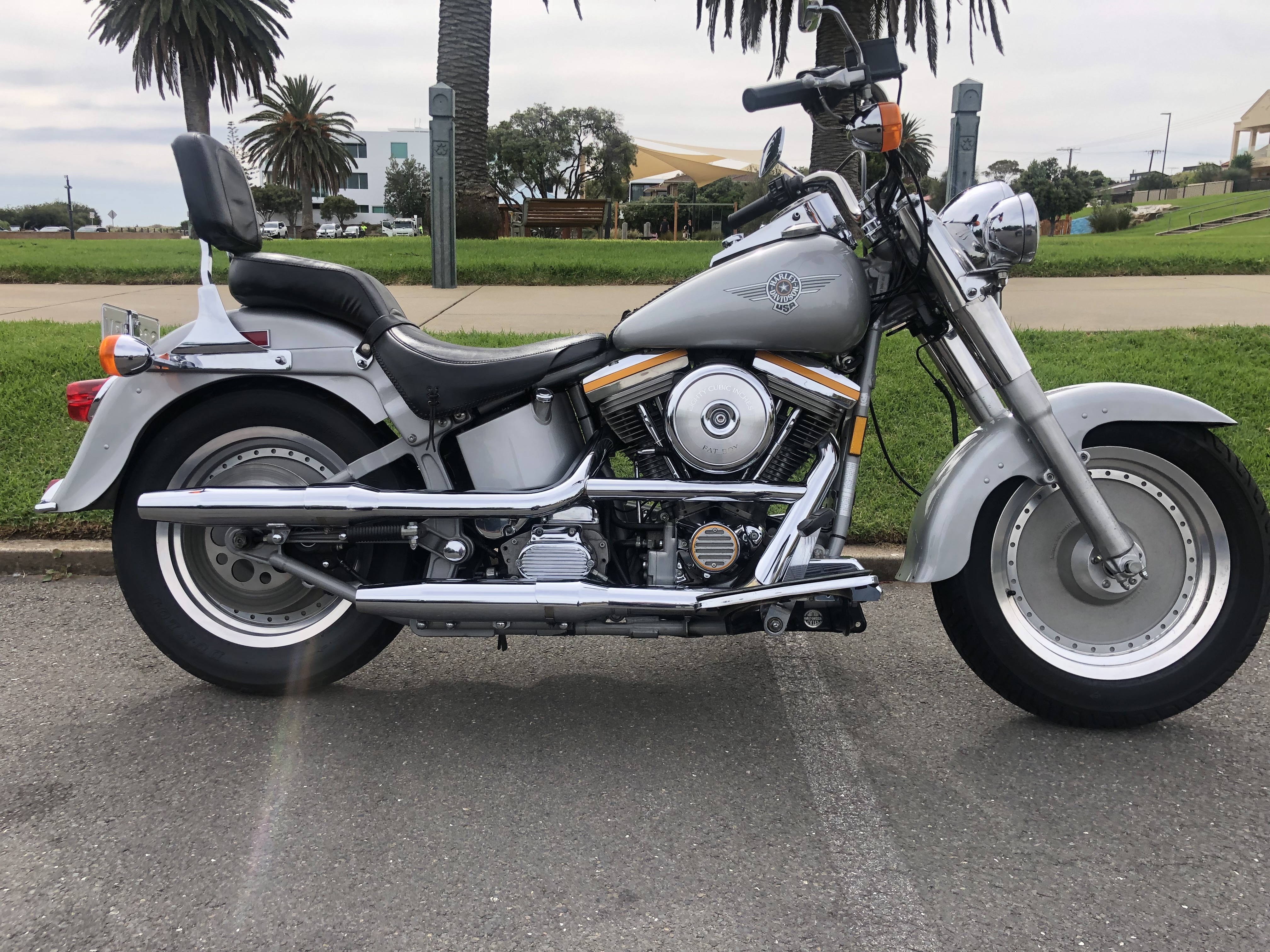 1990 HARLEY DAVIDSON FLSTF FAT BOY GREY GHOST CRUISER
