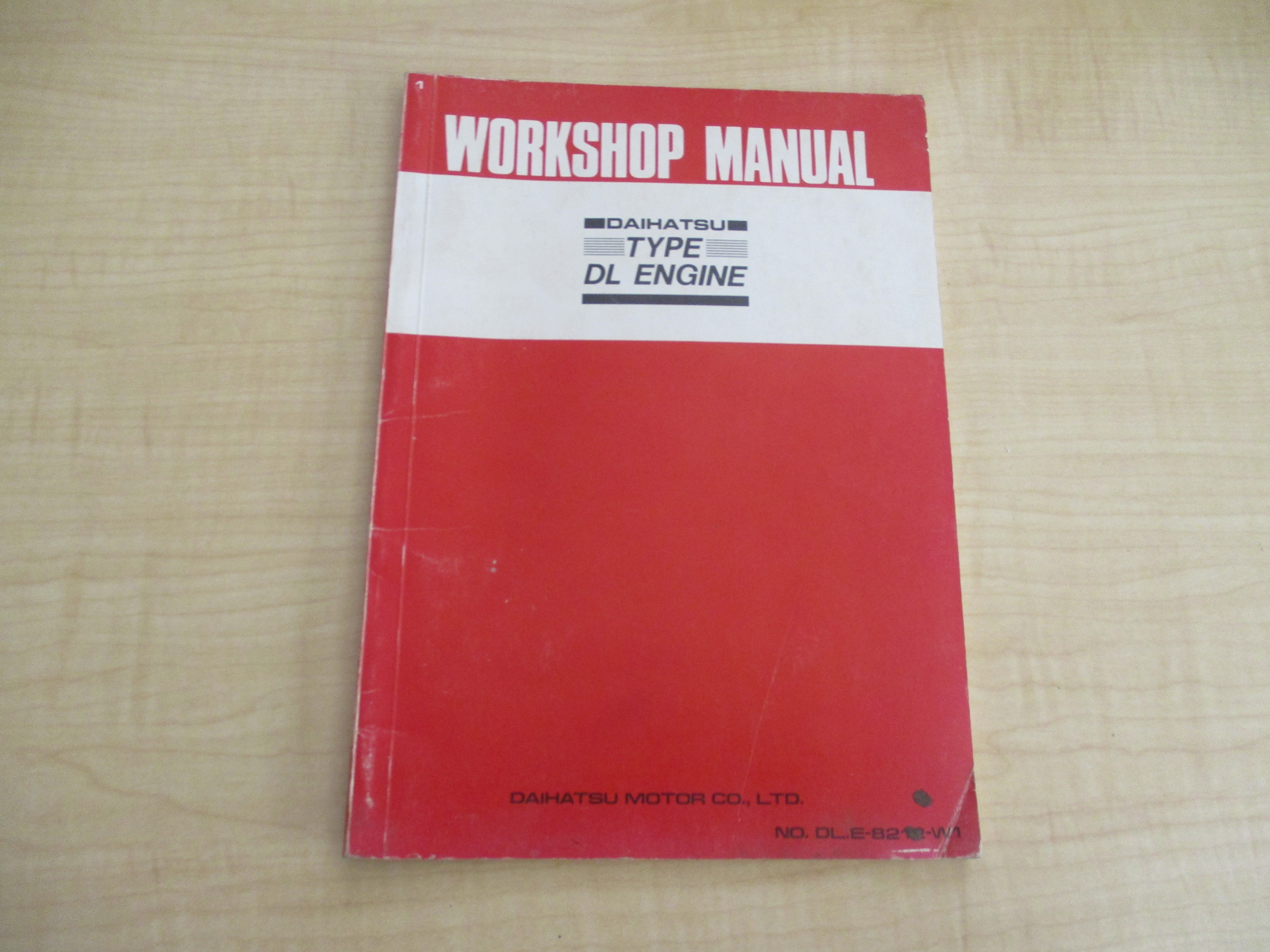 DAIHATSU TYPE DL ENGINE 1982 WORKSHOP MANUAL 