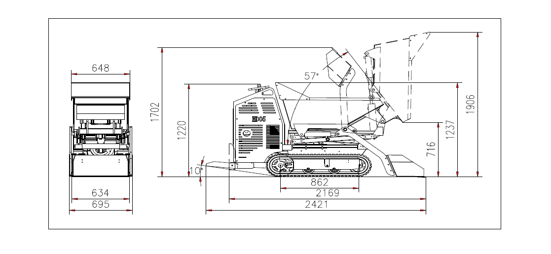 EMED MINI HYDRAULIC DUMPER 
