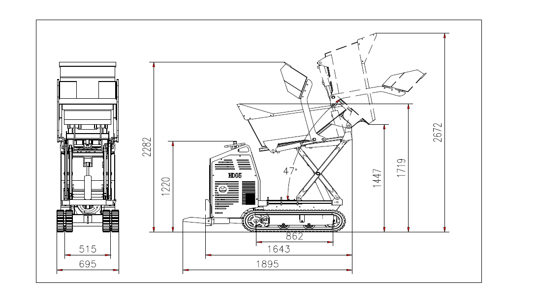 EMED MINI HYDRAULIC DUMPER 