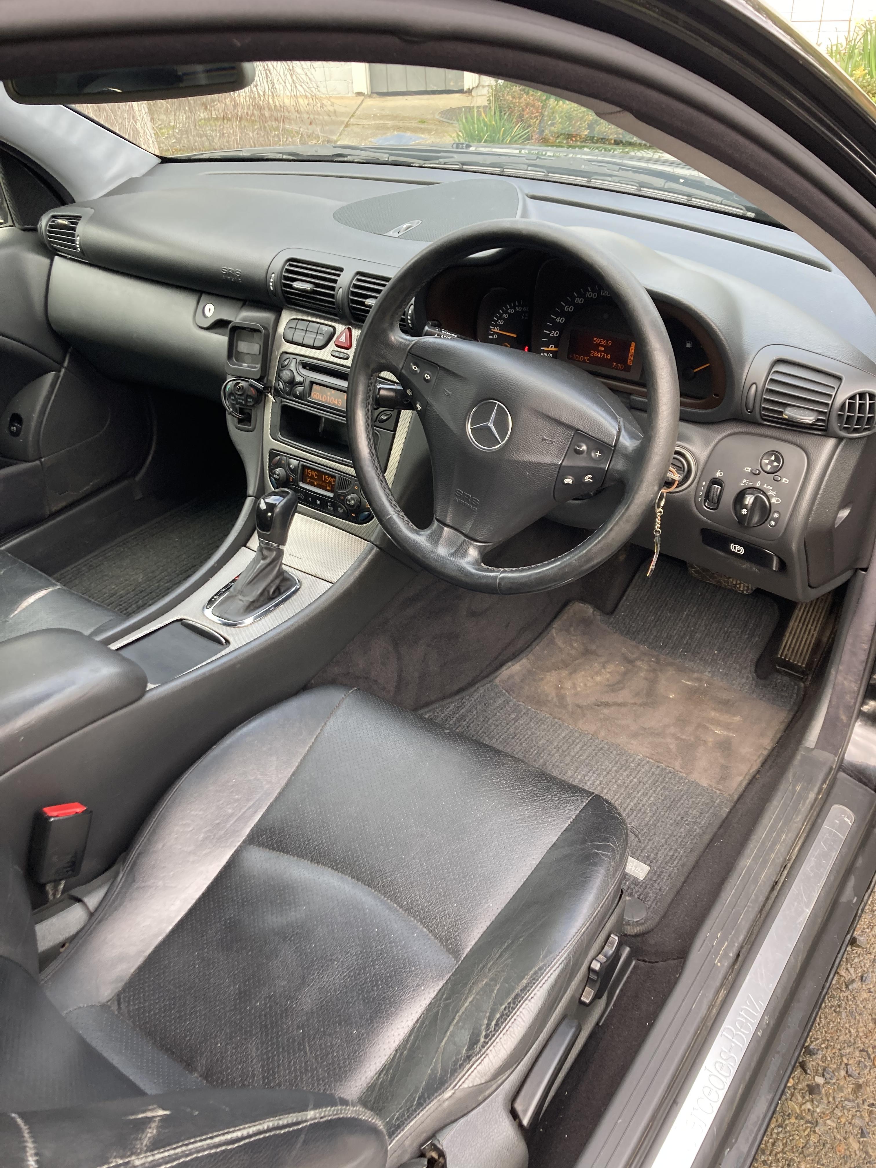 2001 MERCEDES-BENZ C200 CL203 KOMPRESSOR 5 SP AUTOMATIC TIPSHIFT 2D COUPE 