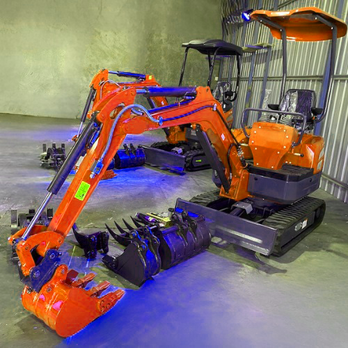 EMED EM1.5 Mini Excavator & Trailer, Auger, Hammer + FREE Attachments