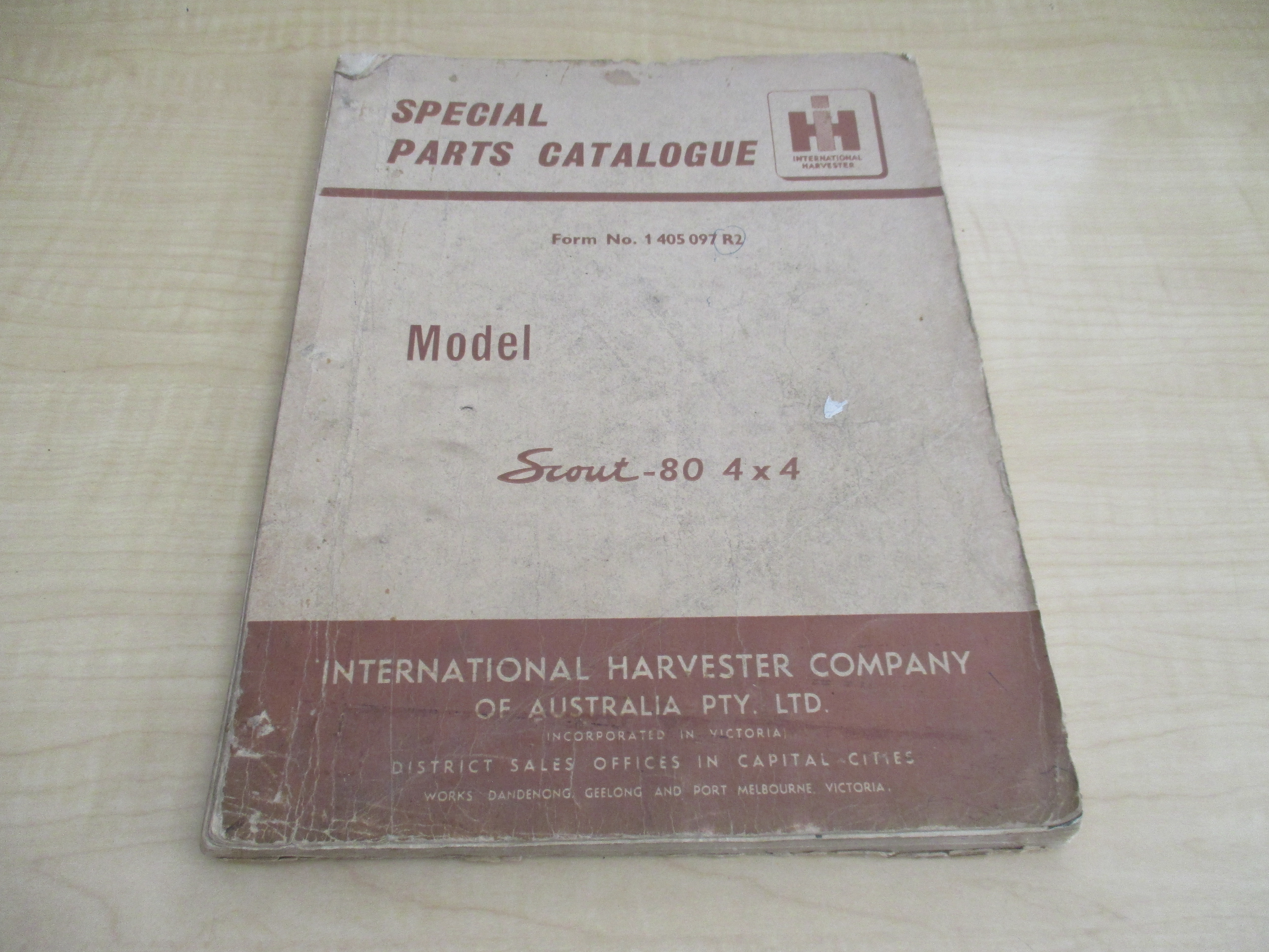 INTERNATIONAL AUST SCOUT MODEL 80 SPECIAL PARTS CATALOGUE 1966 PRINT