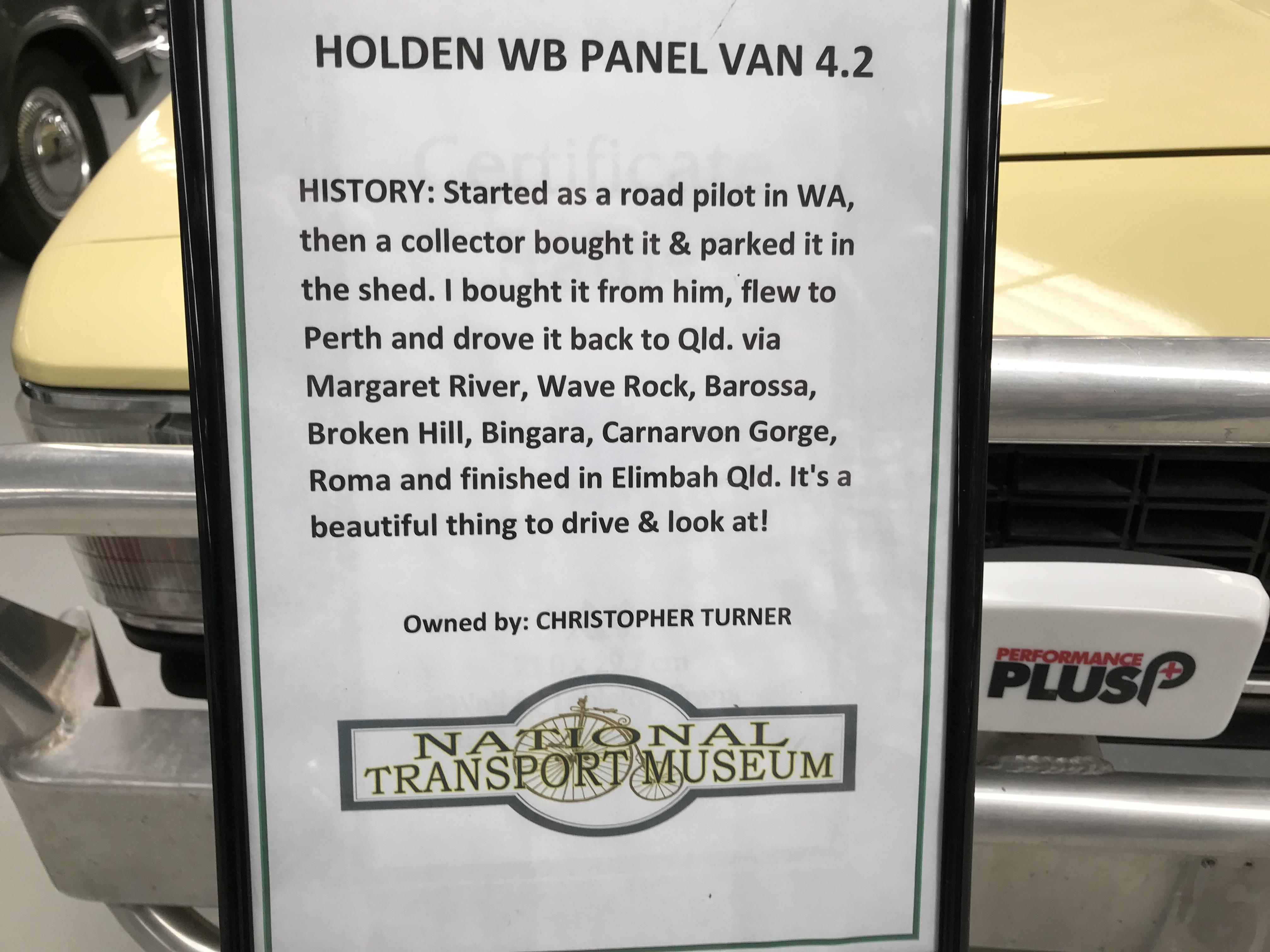 1982 HOLDEN HOLDEN WB PANEL VAN 