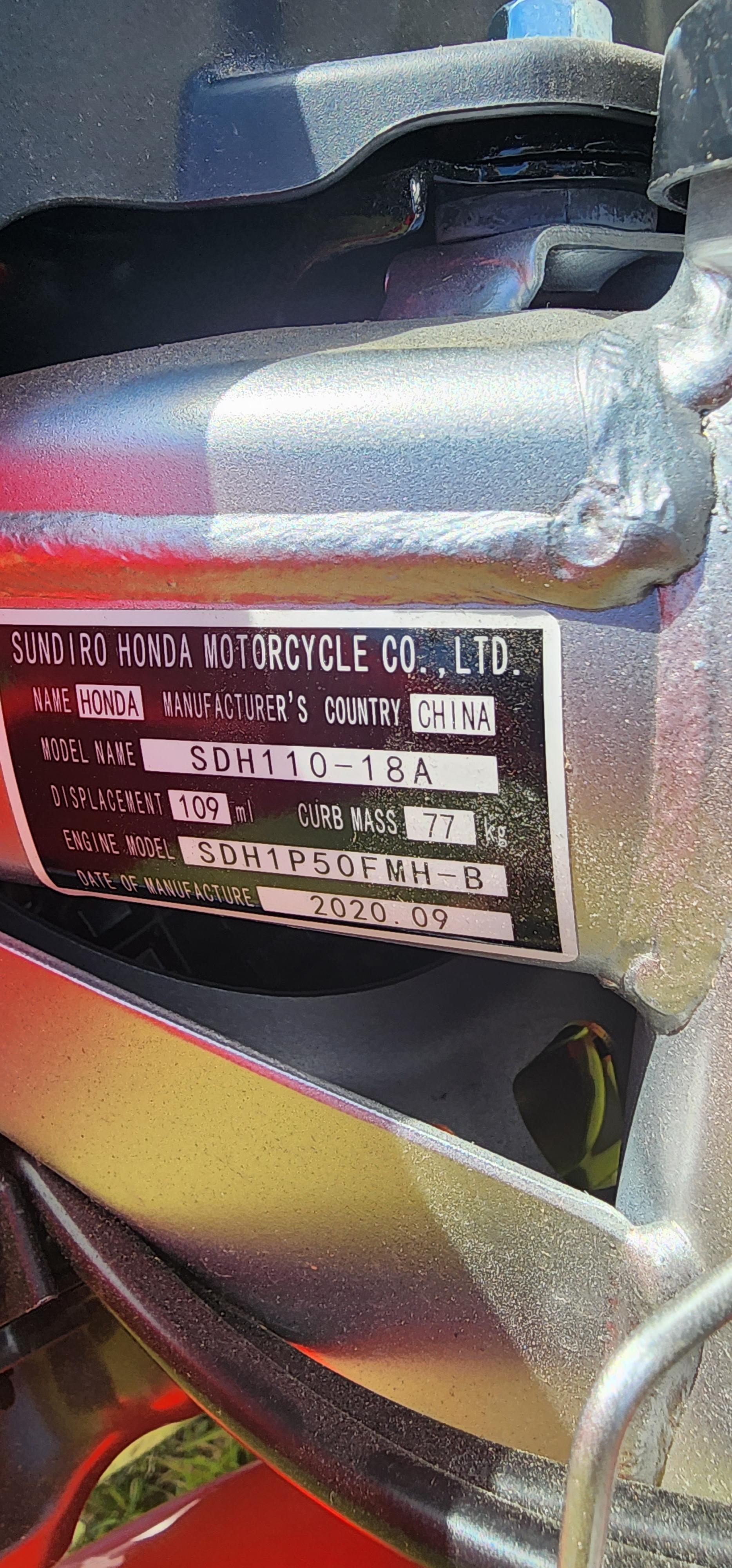 2020 HONDA CRF110F MINIBIKE