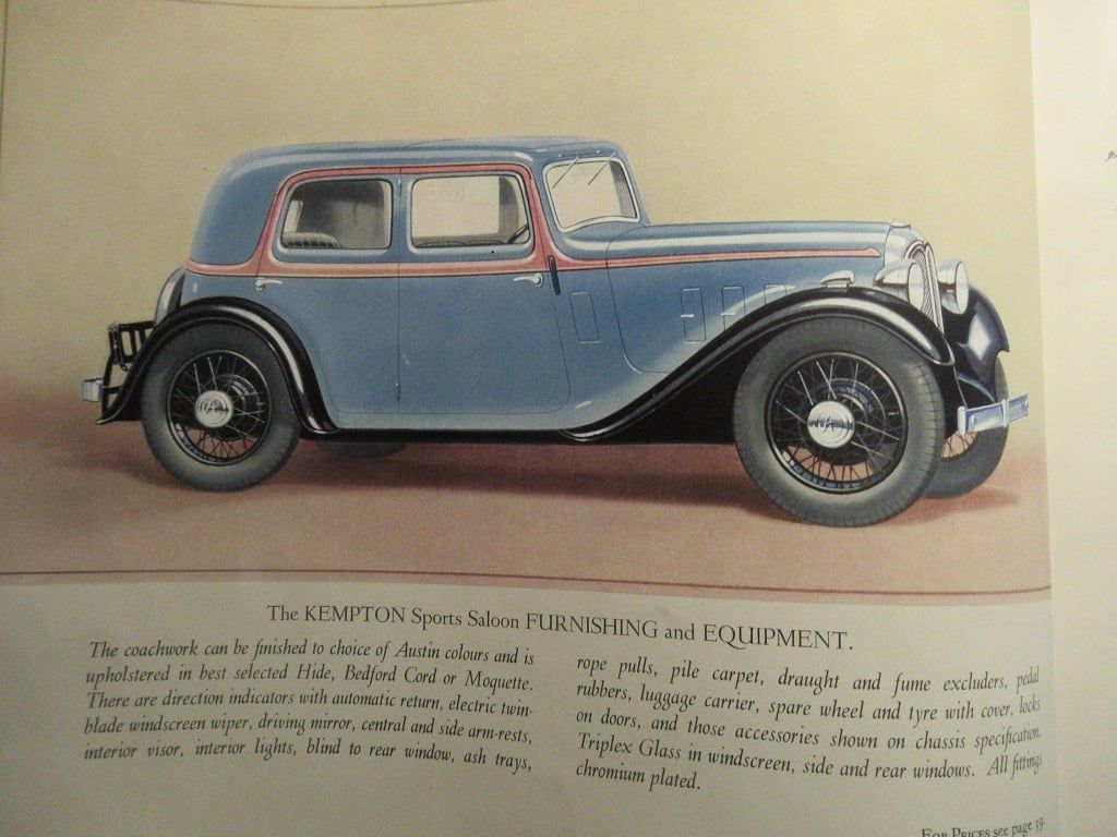 1934 AUSTIN KEMPTON 12/6 SPORTS SALOON