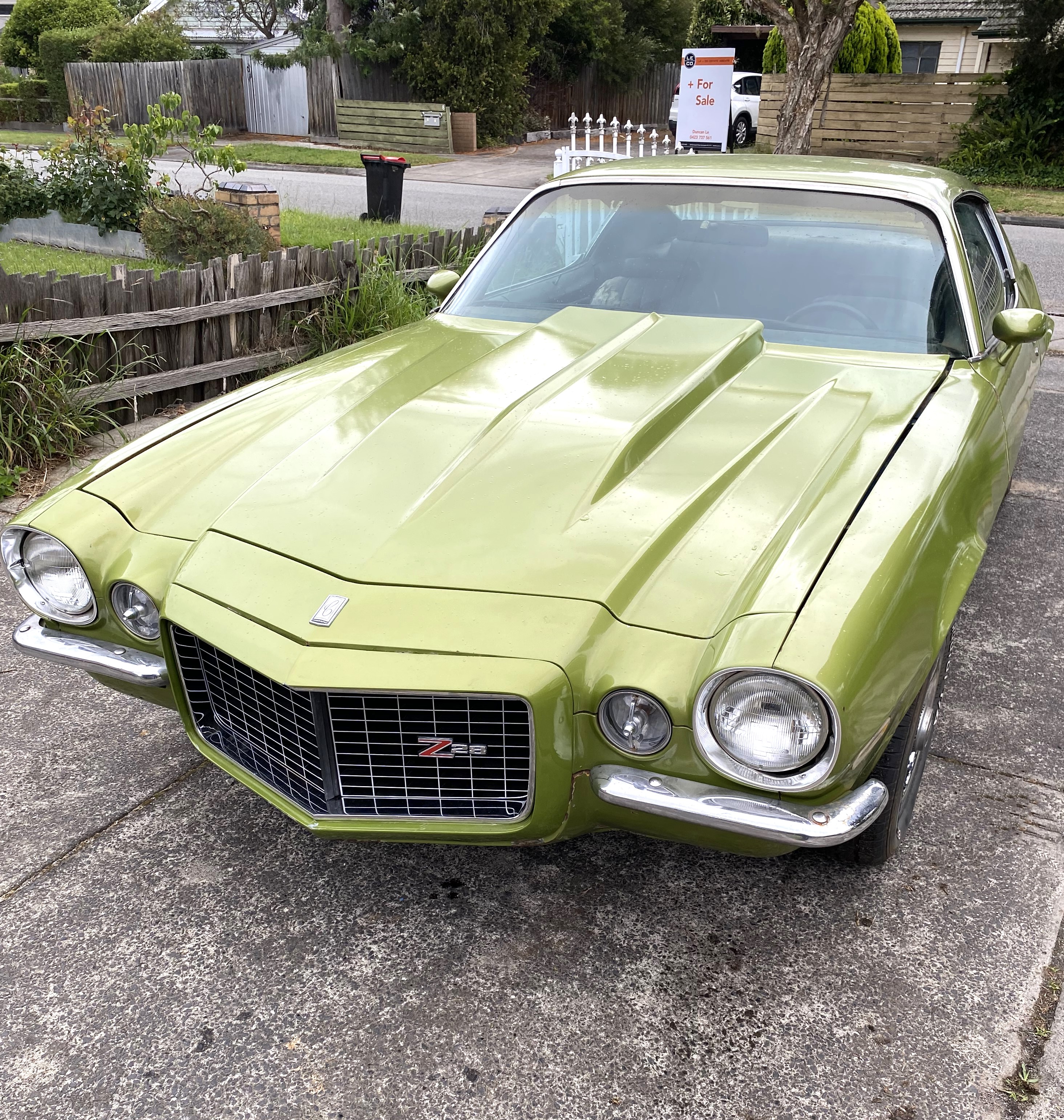 1970 CHEVROLET CAMARO SPLIT BUMPER COUPE