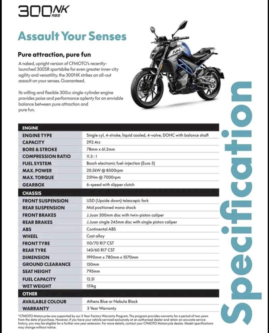 2022 CF MOTO 300 NK ABS ROAD