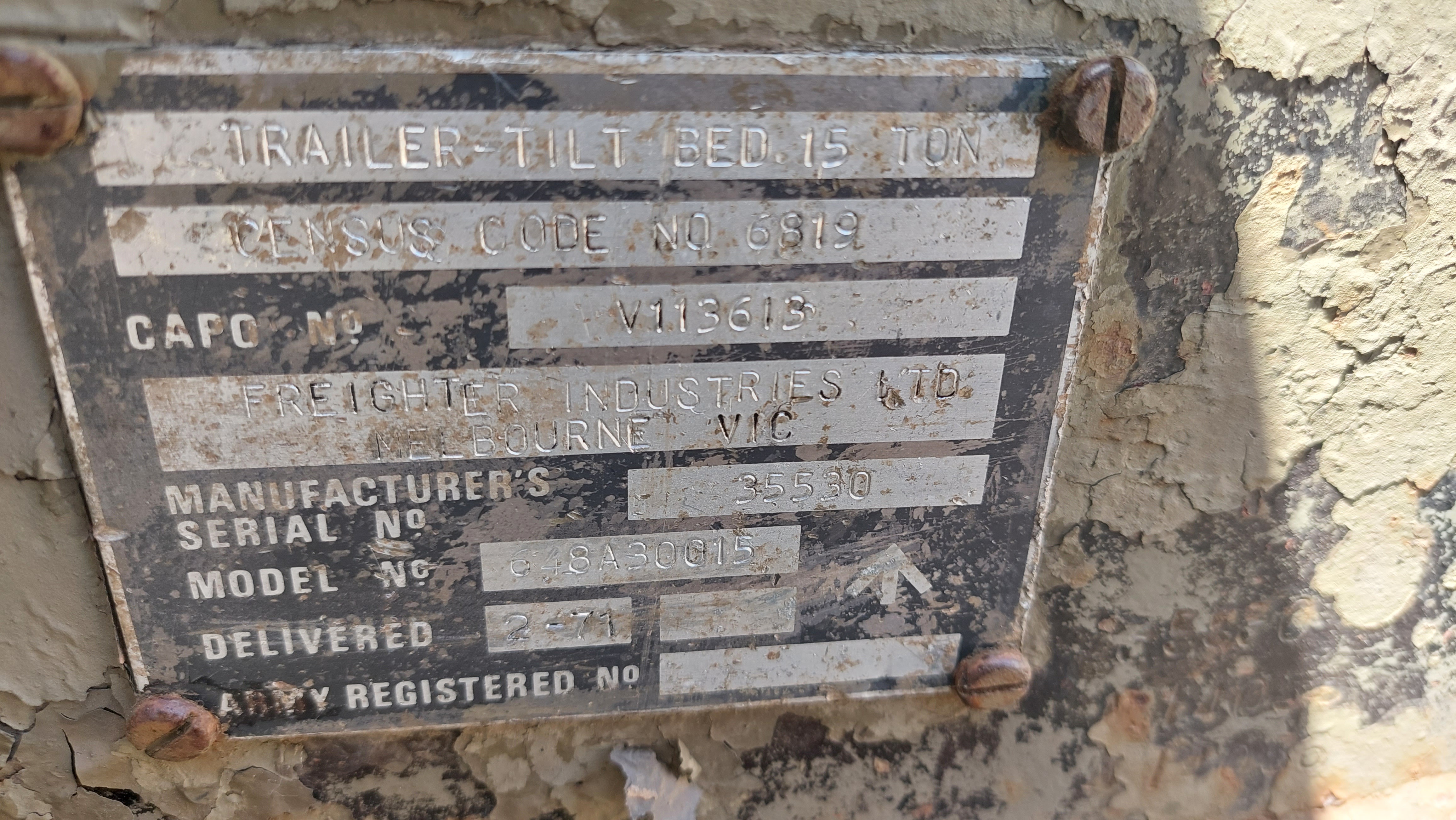 1971 FREIGHTER TRAILER