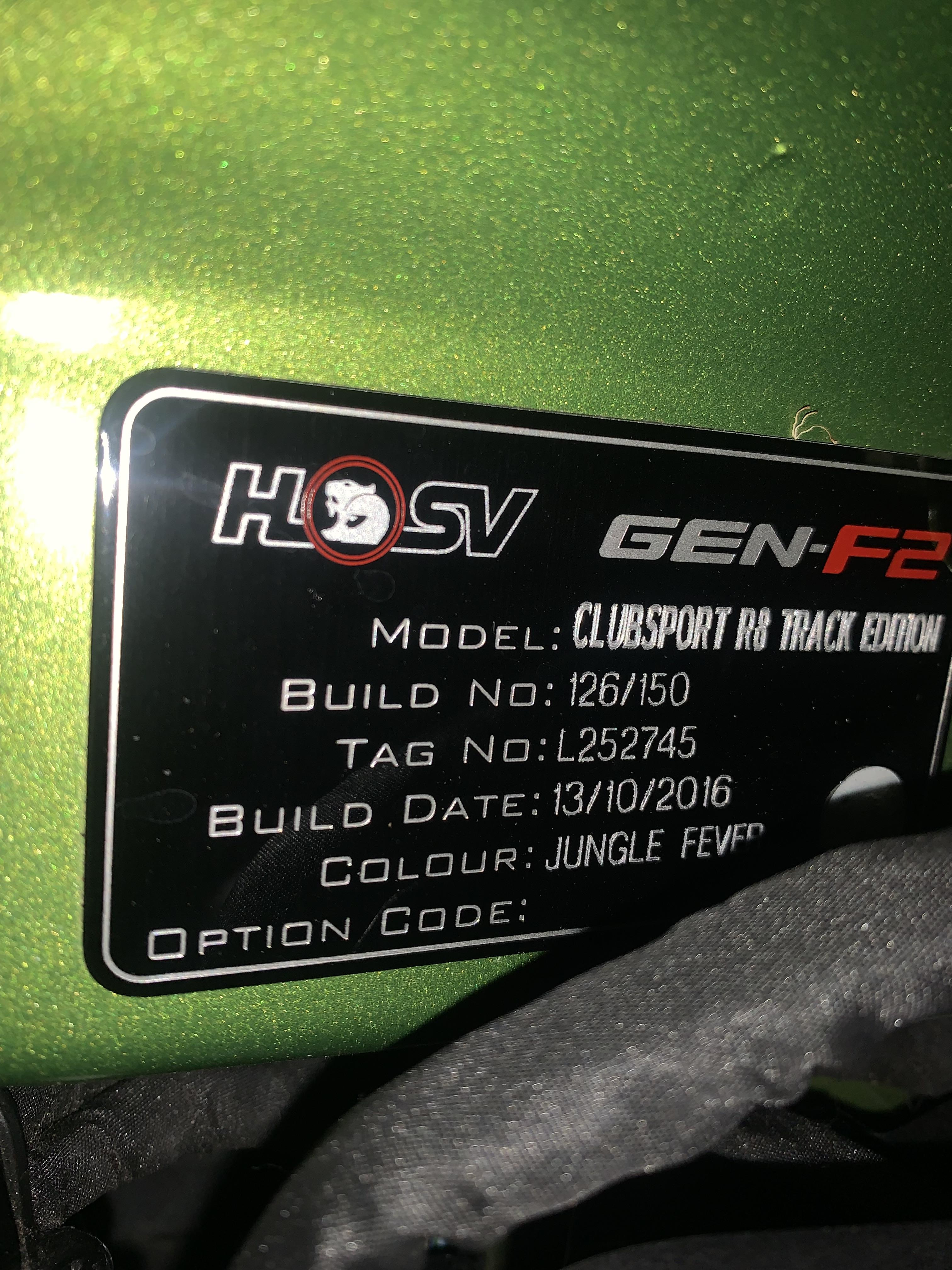 2016 HSV CLUBSPORT GEN-F2 R8 TRACK EDITION LS3 6 SP AUTO ACTIVE SELECT 4D SEDAN