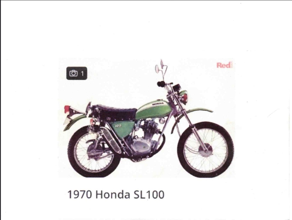 1971 HONDA SL100 ROAD