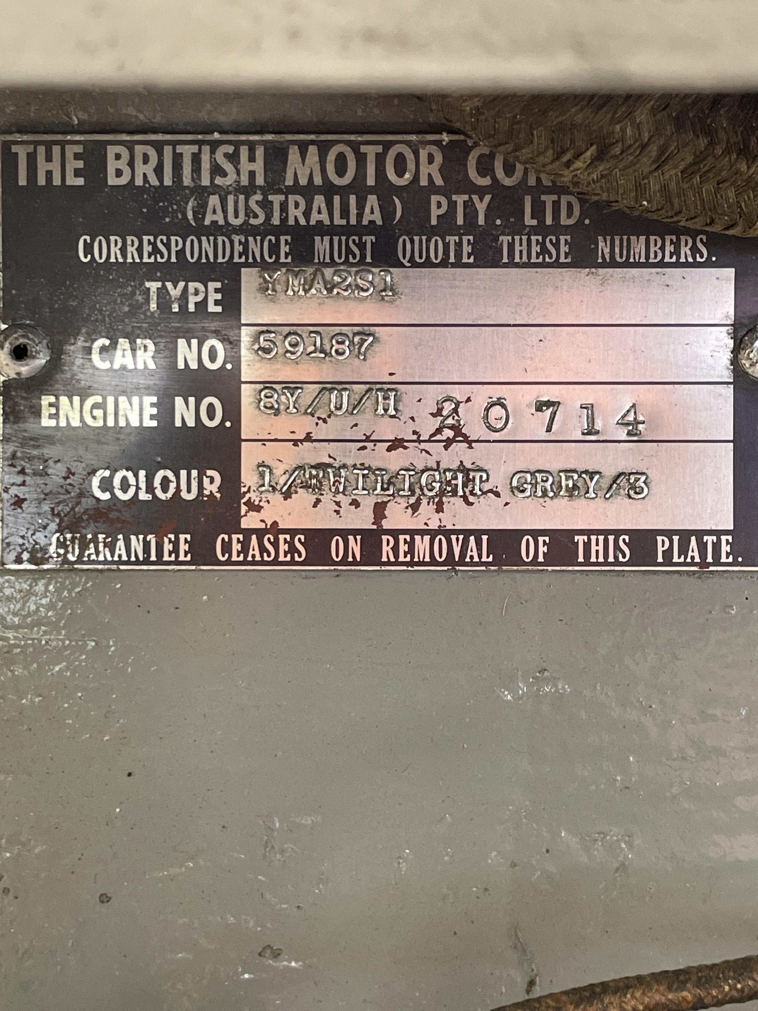 1964 MORRIS 850 4 SP MANUAL 2D SEDAN