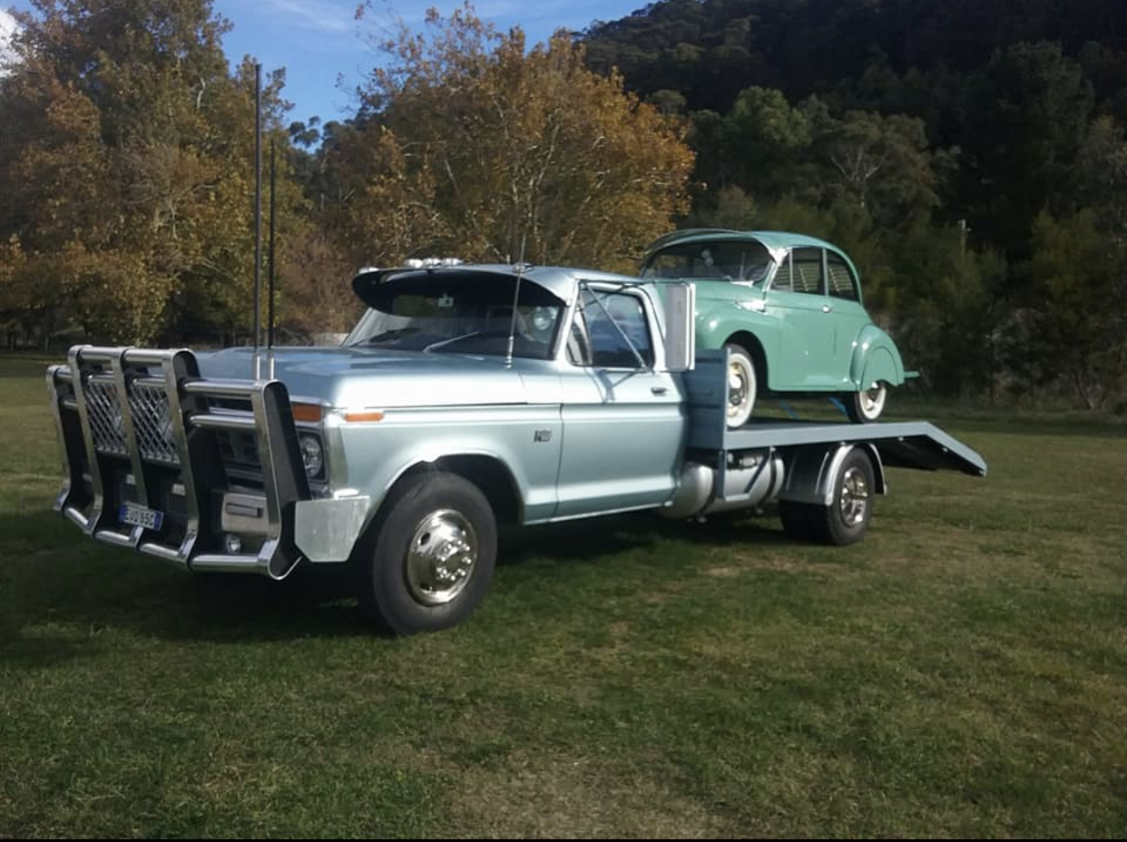 1976 FORD F350 BANANA BACK CAR TRANSPORTER
