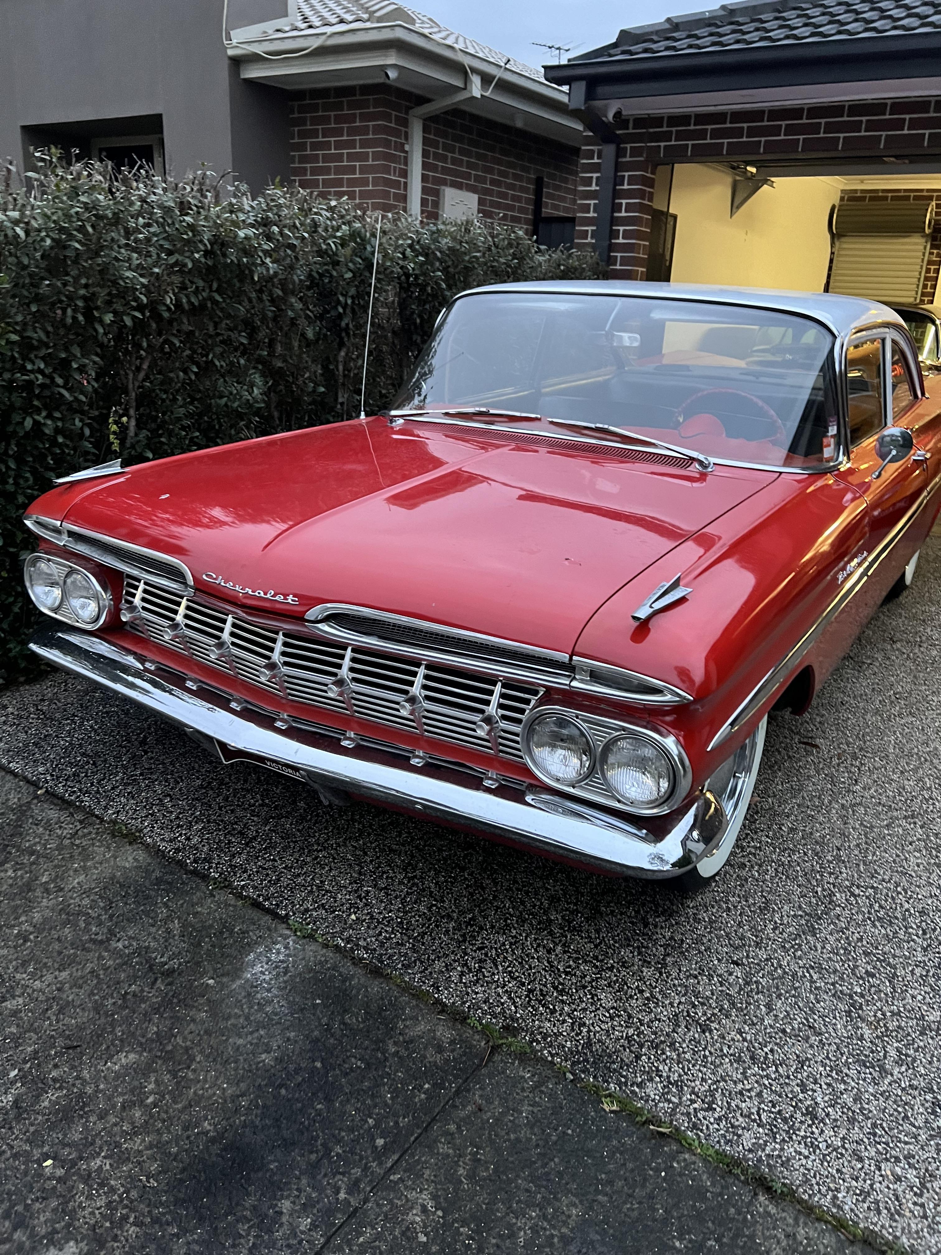 1959 CHEVROLET BEL AIR 3 SPD AUTO COUPE