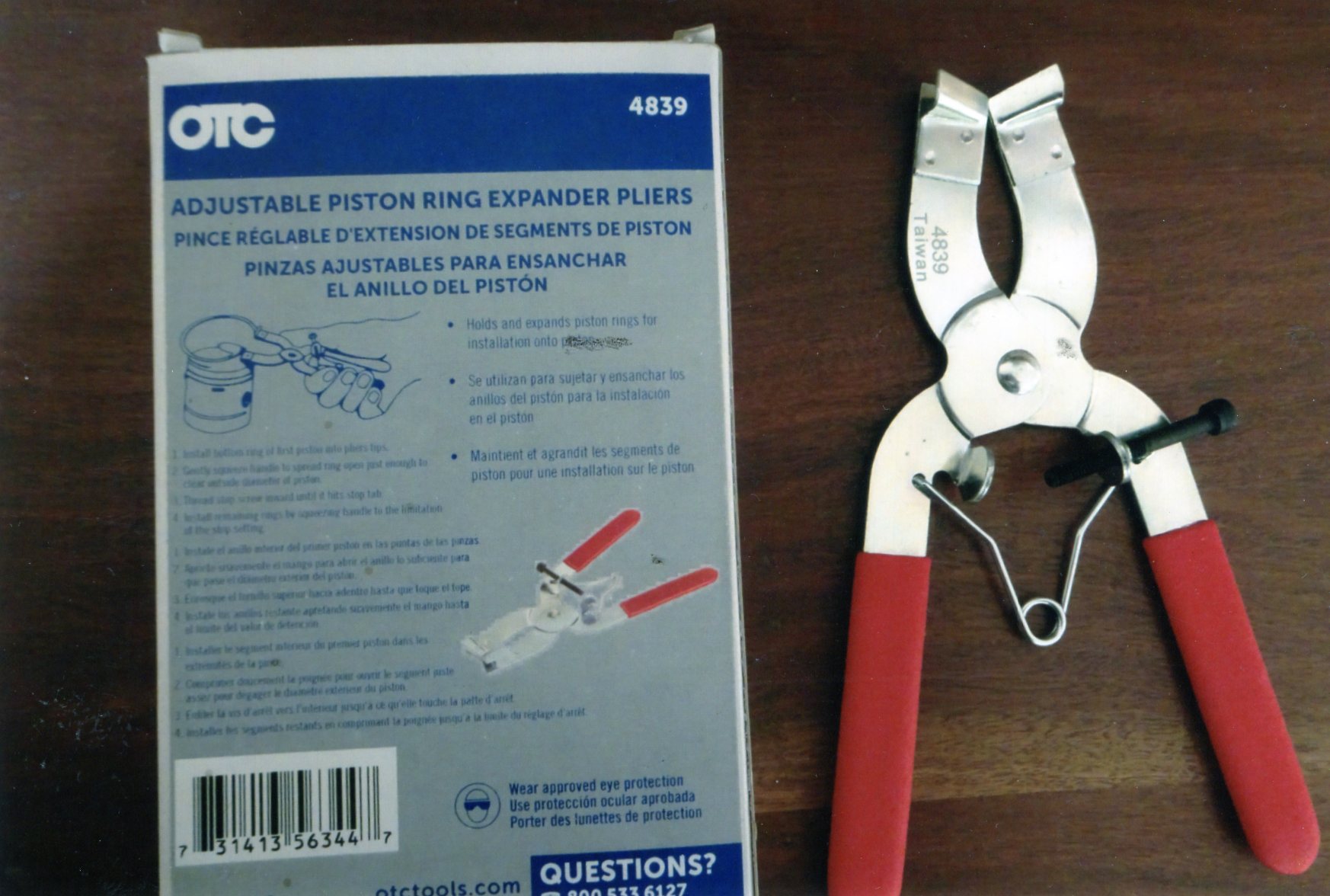 CHEV, FORD, DODGE, PISTON RING EXPANDER PLIERS