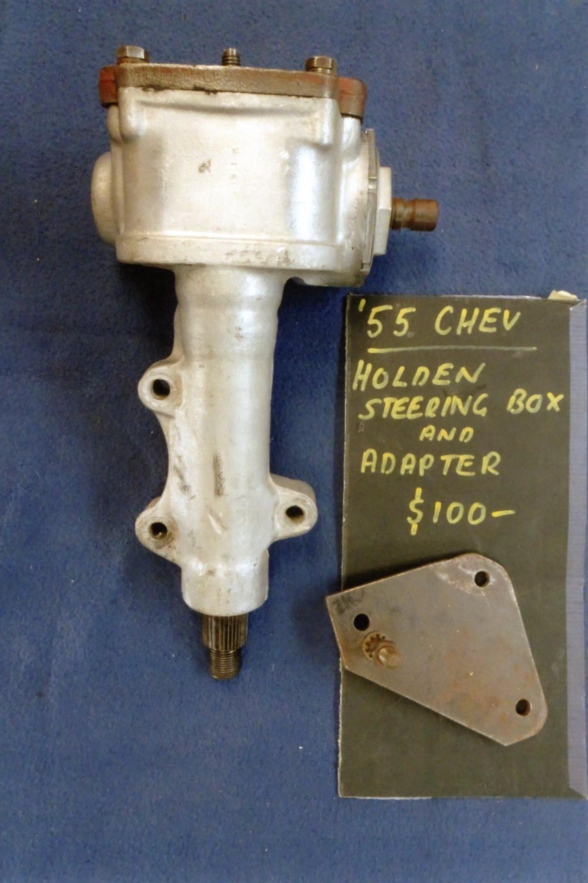 CHEV 1955 HOLDEN STEERING BOX & PLATE