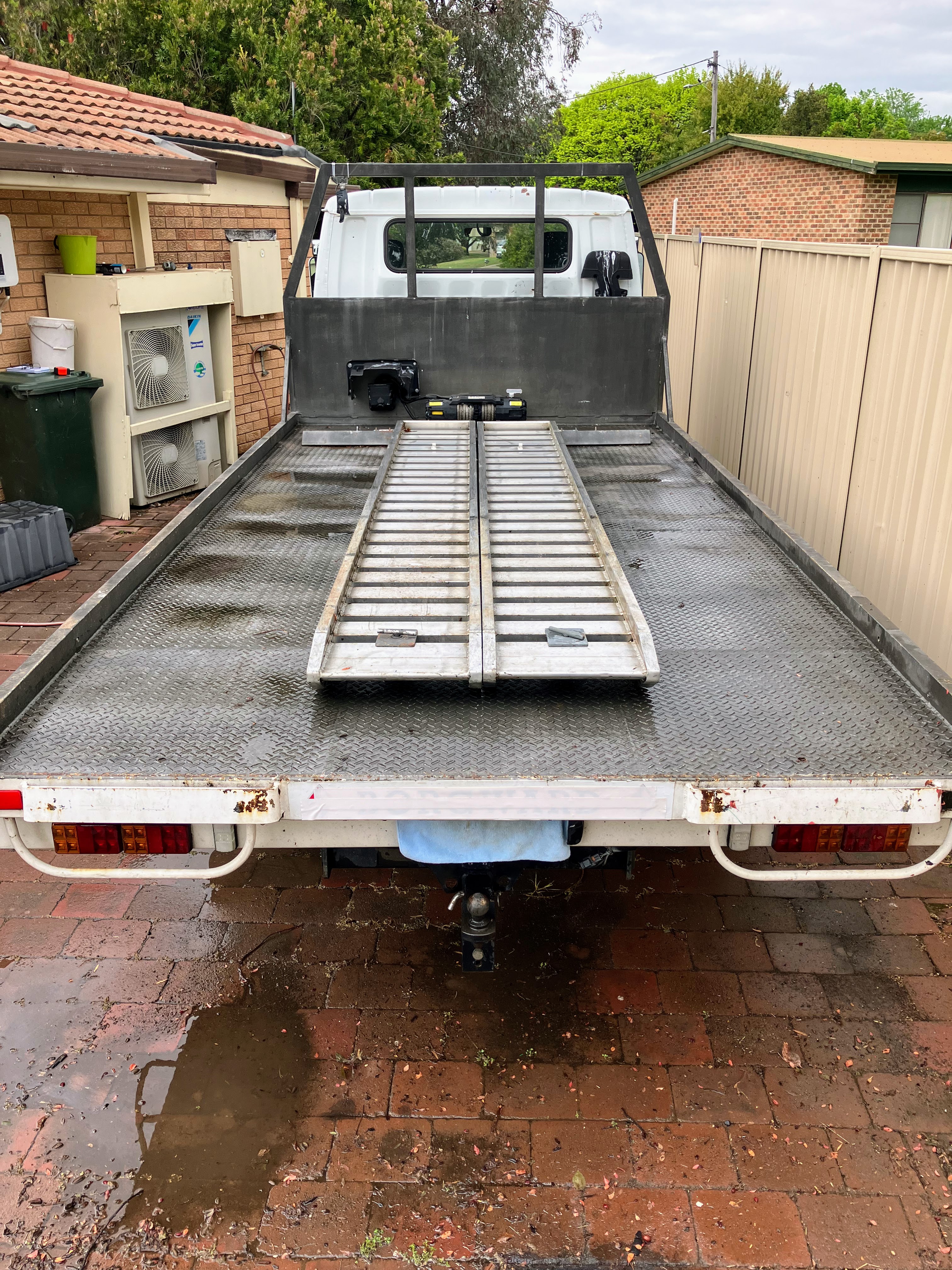 2004 MITSUBISHI CANTER DUAL CAB BEAVER TAIL CAR TRANSPORTER