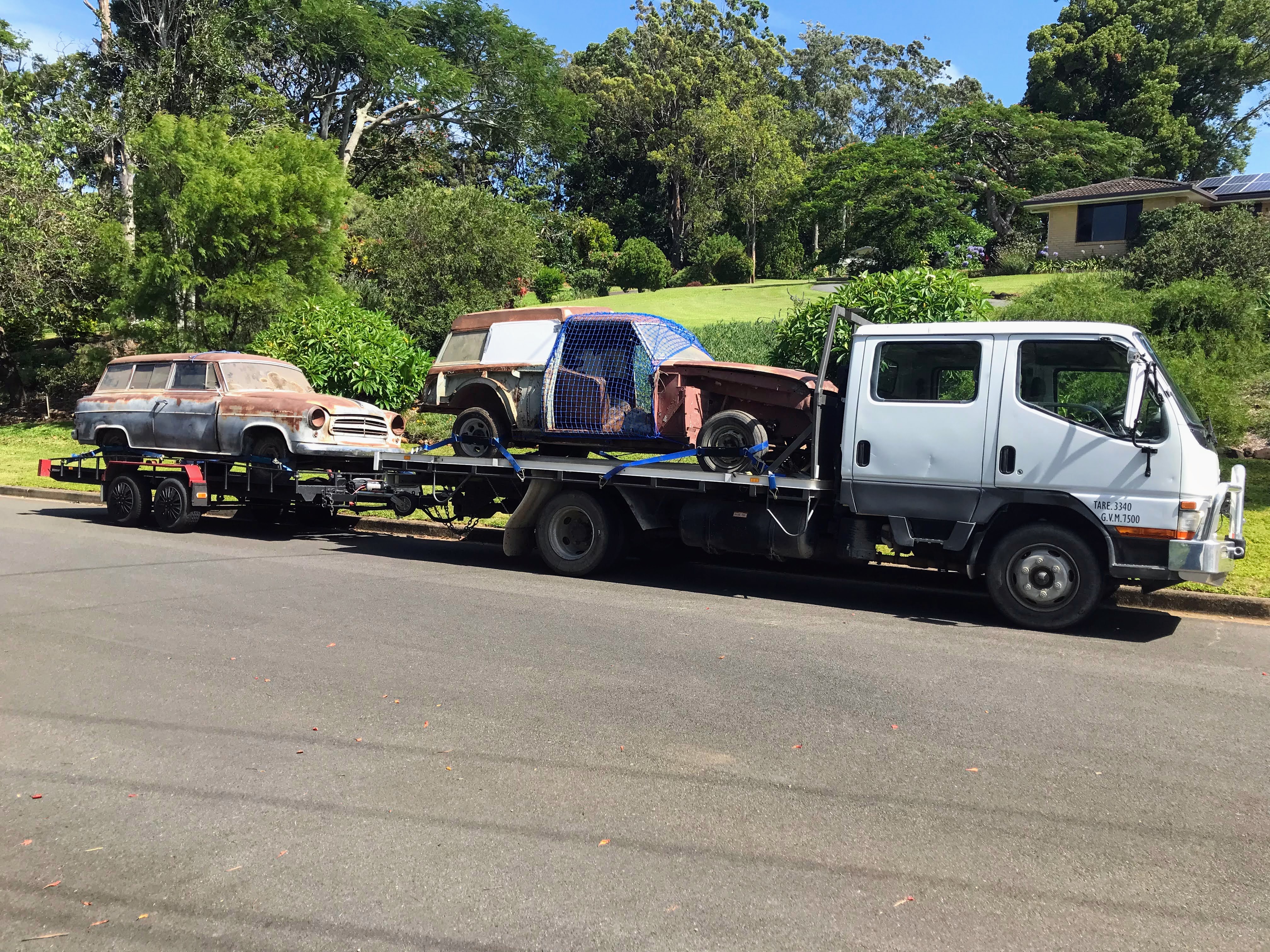 2004 MITSUBISHI CANTER DUAL CAB BEAVER TAIL CAR TRANSPORTER