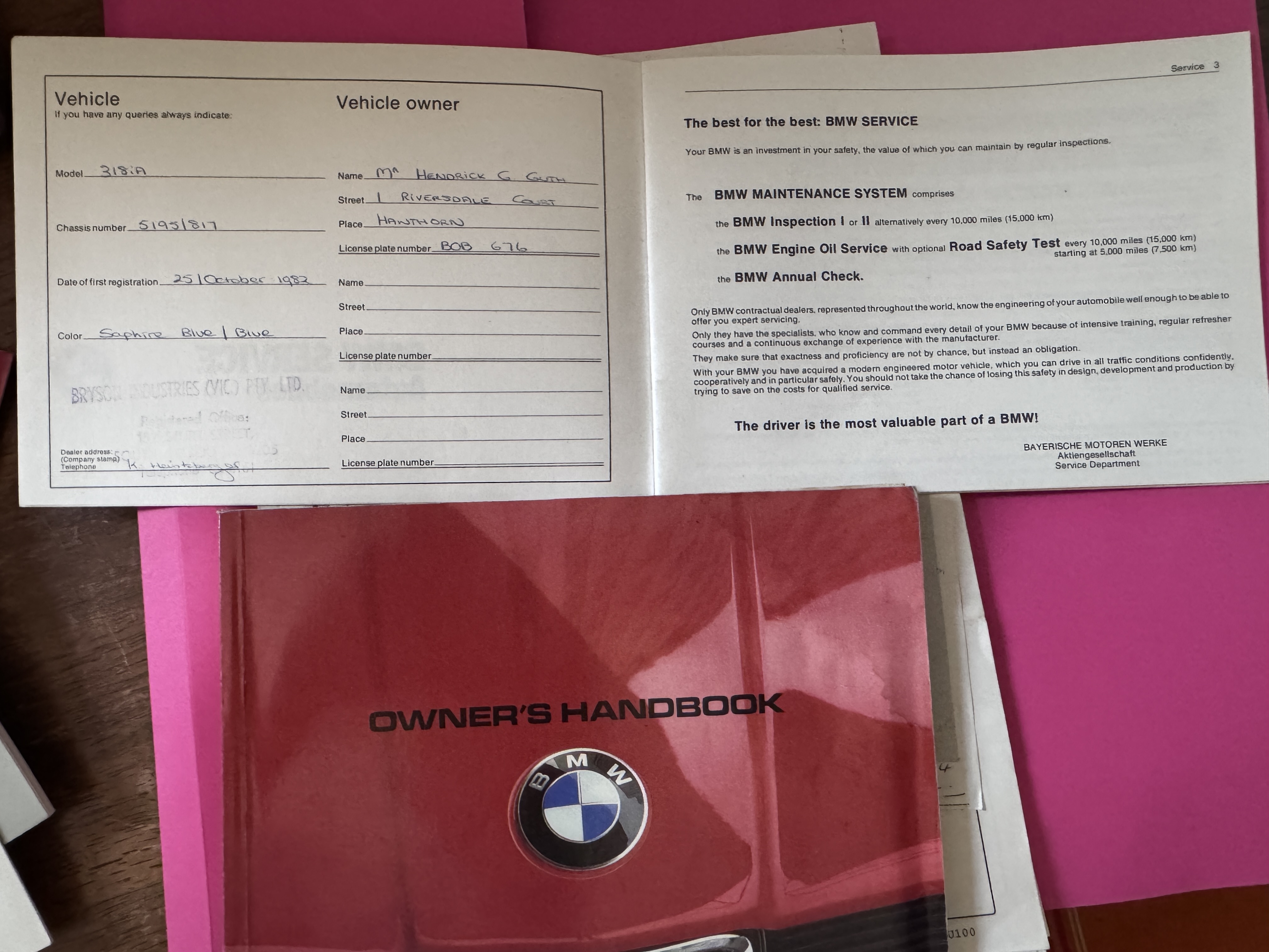 1982 BMW 3 SERIES E21 318i AUTOMATIC COUPE