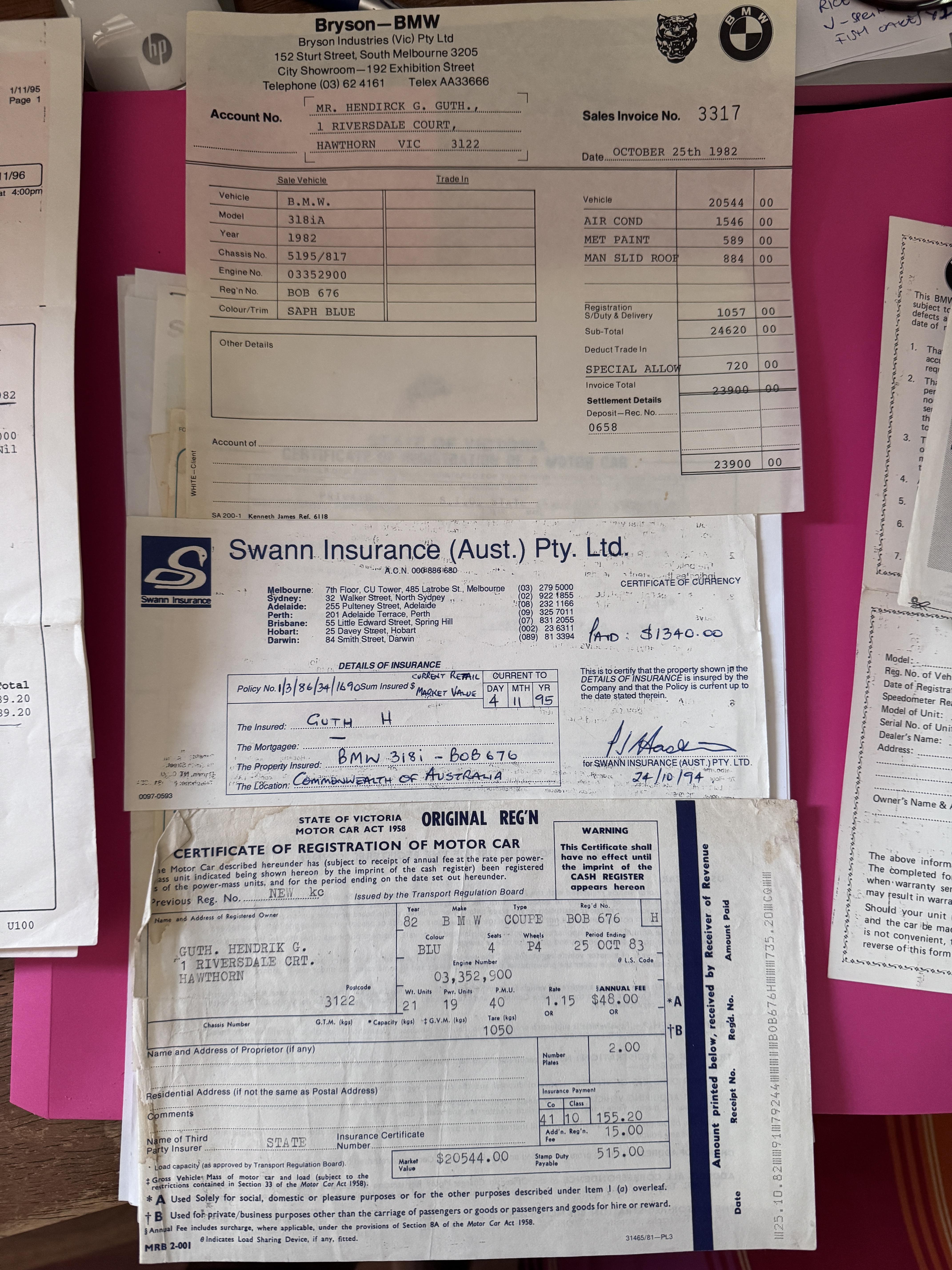 1982 BMW 3 SERIES E21 318i AUTOMATIC COUPE