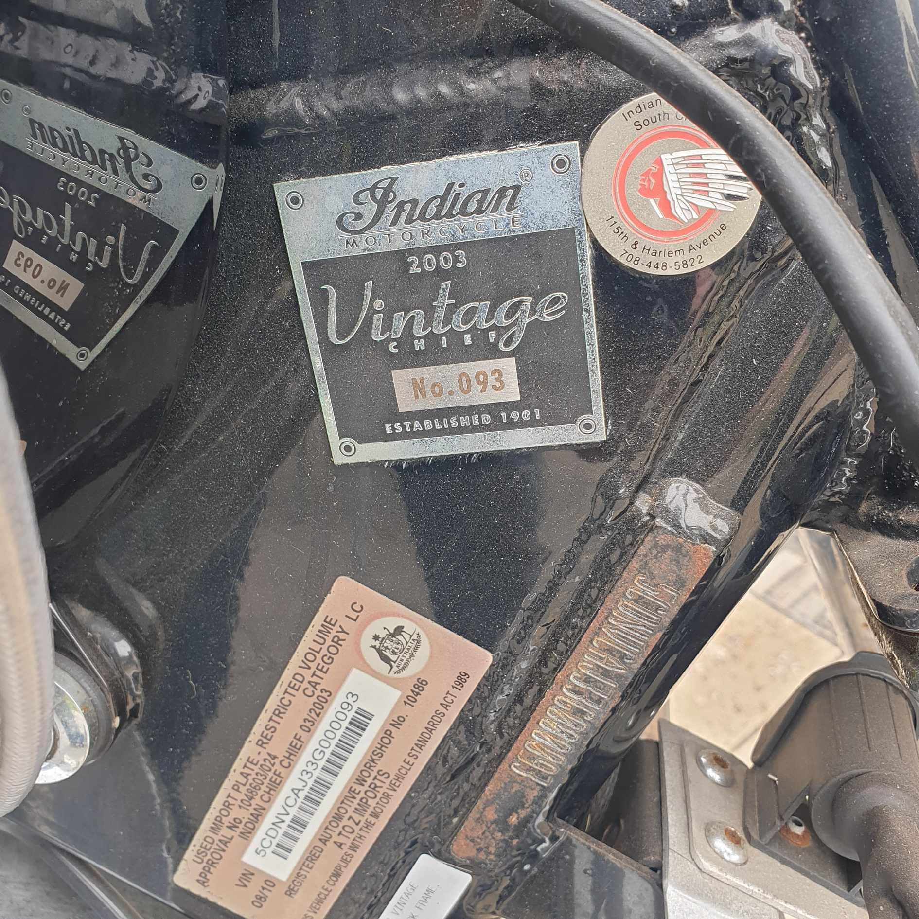 2003 INDIAN CHIEF VINTAGE CRUISER
