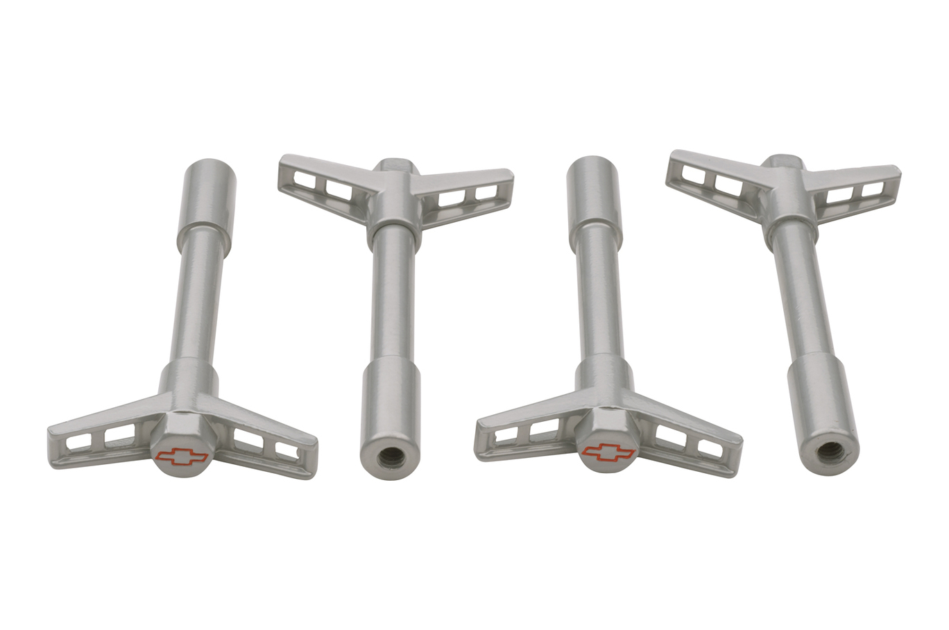 AC Delco Valve Cover Wing Nuts, Metallic Gray, Bowtie Emblem on Top, Set of 4