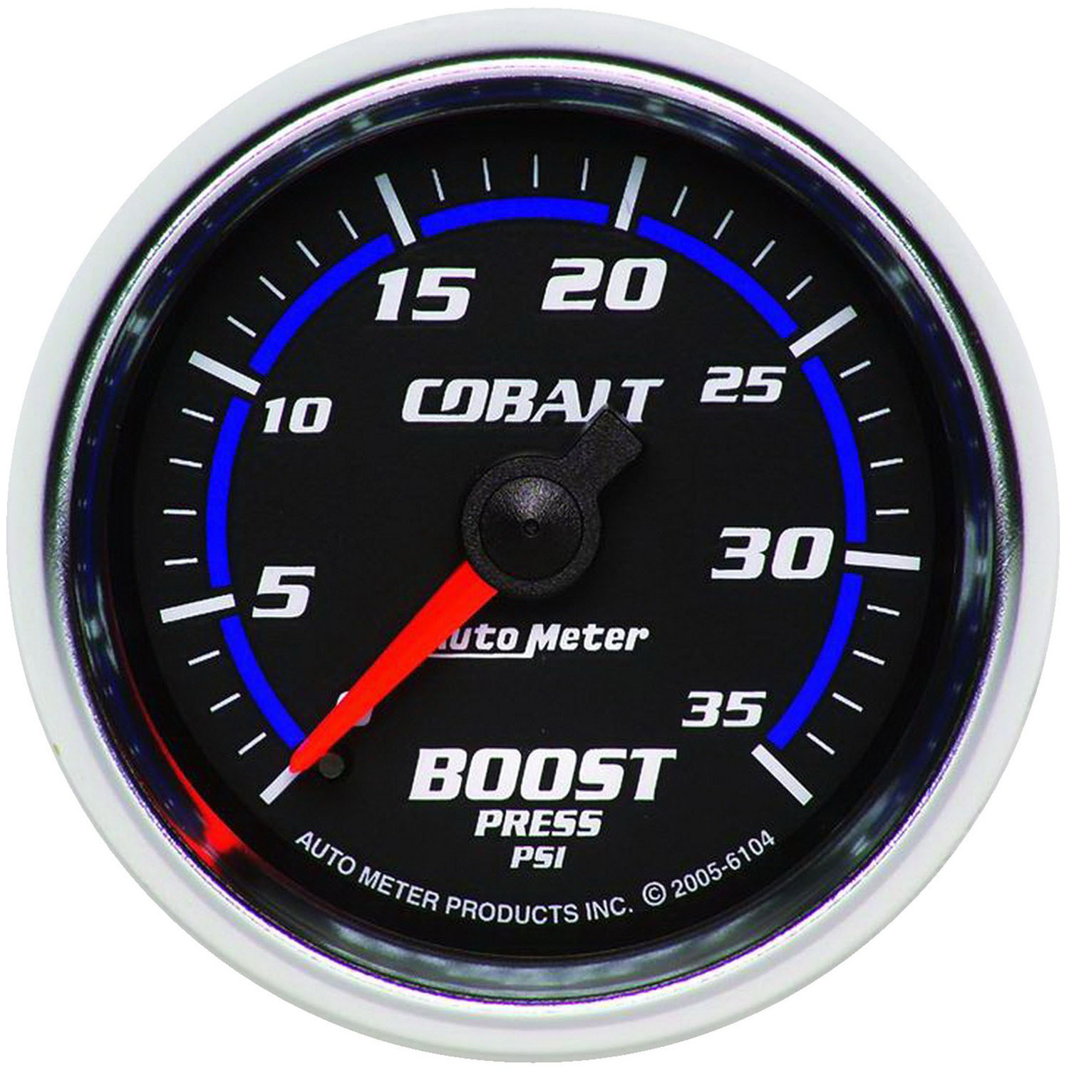 Autometer Gauge, Cobalt, Boost, 2 1/16 in, 35psi, Mechanical, Analog, Each