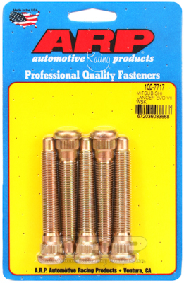 ARP Wheel Studs, Press-In, 12mm x 1.5 Right Hand Thread, For Mitsubishi, EVO III, Set of 5