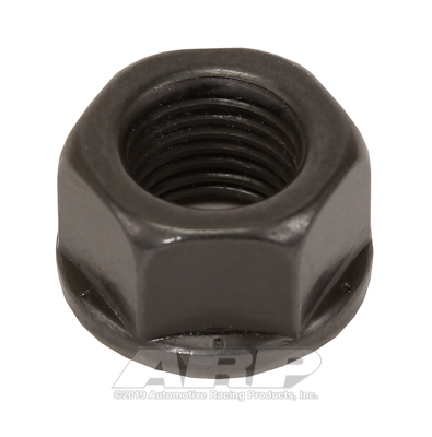 ARP Nut, Hex, 8740 Chromoly, Steel, Black, Flanged, 3/8 in.-24 Thread, 180000psi, Each