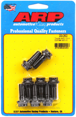 ARP Flywheel Bolts, Pro Series, Chromoly, Black Oxide, 12-point, M10 x 1.25mm, For Ford Barra BA,BF, FG & Toyota, 1.6L, 4AGE, 1JZ/2JZ Set of 8