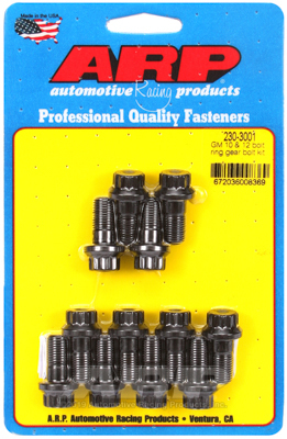 ARP Ring Gear Bolts, Chromoly, Black Oxide, 3/8 in.-24, .800 in. Length, GM 8.2 in, Set