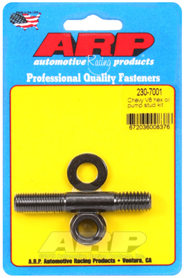 ARP Oil Pump Fasteners, Standard Pump, Studs, Hex Head, Chromoly, Black Oxide, For Chevrolet, Small Block, Kit