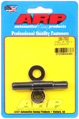 ARP Oil Pump Fasteners, Standard Pump, Studs, 12-Point, Chromoly, Black Oxide, For Chevrolet, Small Block, Kit