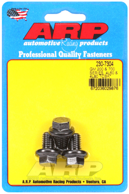 ARP Torque Converter Bolts, 10mm x 1.5, Hex, 8740 Chromoly, 200-4R, 700R4, 4L60, 4L60E, 4L80E Set of 3