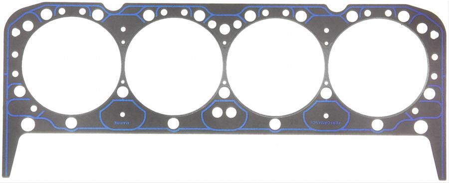 FELPRO Head Gasket, Composition Type, 4.200 in. Bore, .039 in. Compressed Thickness, For Chevrolet, Small Block, 400, Each