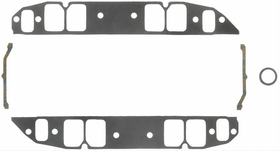 FELPRO Gaskets, Manifold, Intake, Composite, Rectangle, 2.54 in. x 1.82 in. Port, .120 in. Thick, For Chevrolet, 396-454, Set