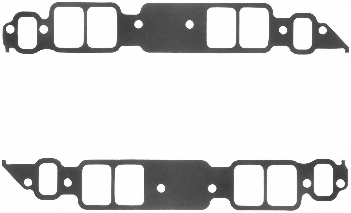 FELPRO Gaskets, Manifold, Intake, Composite, Rectangle, 2.54 in. x 1.82 in. Port, .120 in. Thick, For Chevrolet, 396-454, Set