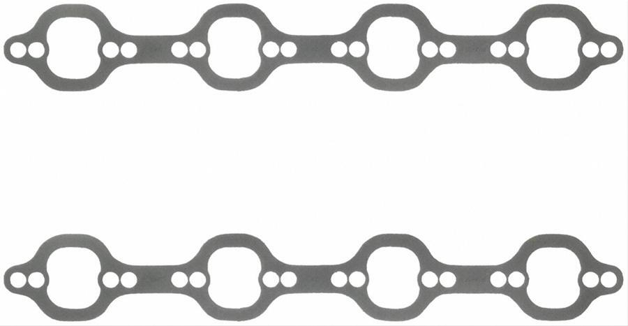 FELPRO Exhaust Gaskets, Header, Steel Core Laminate, Non Stick, Stock Ford and Inline Spread bolt Dart & TFS, For Ford, Small Block, Set