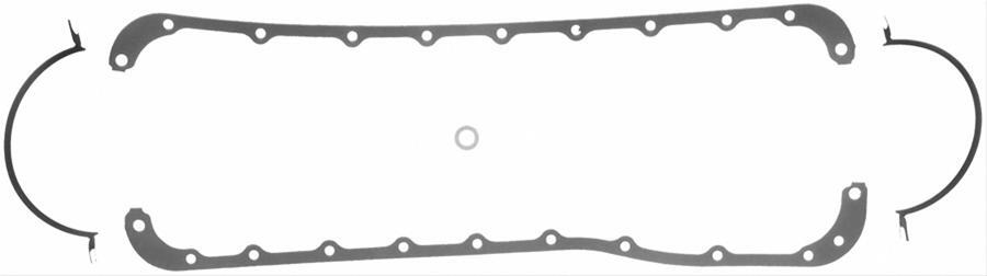 FELPRO Oil Pan Gasket, Multi-Piece, Rubber-Coated Fiber, For Ford, 429/460, Kit
