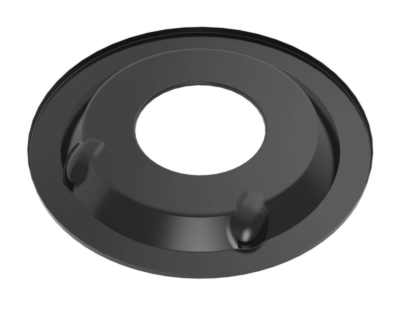 Holley Air Cleaner Bottom, Dropped Base, Steel, Black Painted, 14 in. Diameter, Each