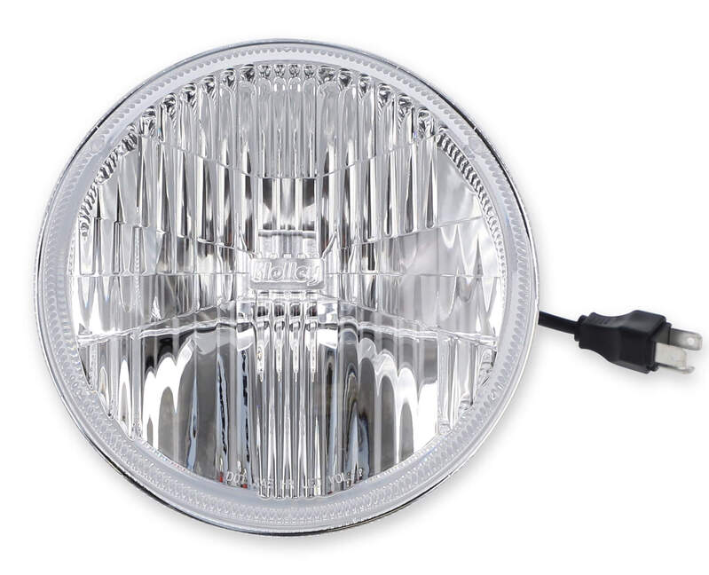 Holley Headlight, Retrobright, LED Sealed Beam, 7.0 in, Round Classic, White (3000K Bulb), Each