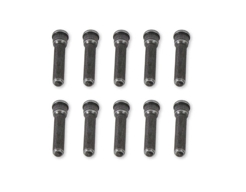 Mr. Gasket Wheel Studs, Press-In Style, 1/2-20 x 2-7/8 Inch Long, Stud Knurl Diameter .660 Inch Set of 10