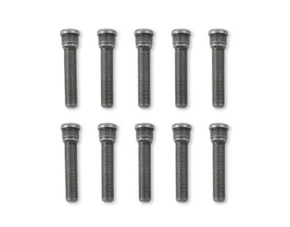 Mr. Gasket Wheel Studs, Press-In Style, 1/2-20 x 2-7/8 Inch Long, Stud Knurl Diameter .660 Inch Set of 10