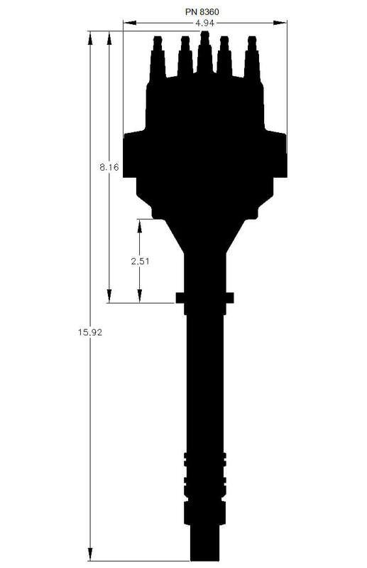 MSD Distributor, Pro-Billet Ready-to-Run, Magnetic Pickup, Vacuum Advance, For Chevrolet, Big/Small Block, Each