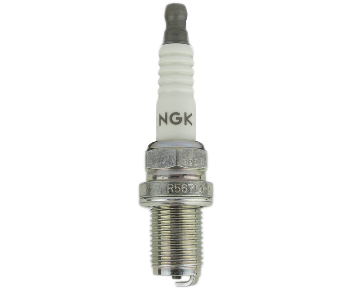 NGK R5671A-8, Spark Plug, Racing, Gasket Seat, 14mm Thread, .750 in. Reach, 5/8 Hex, Non Projected Tip, Non-Resistor, Each