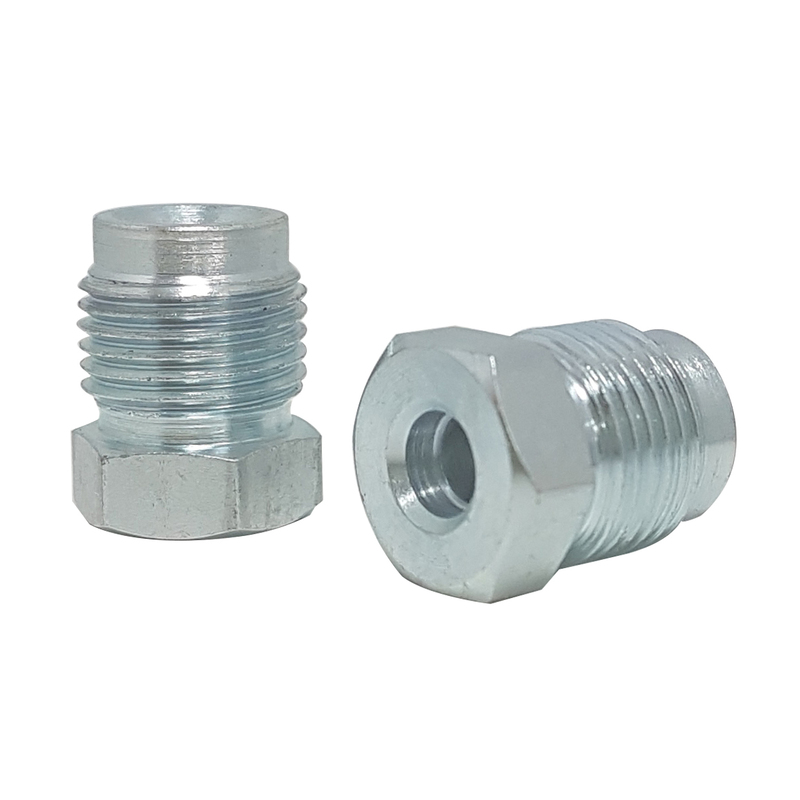 Proflow Brake Hard Line Tube Nut 9/16''-20 Steel, for 3/16 Pipe, Qty 2