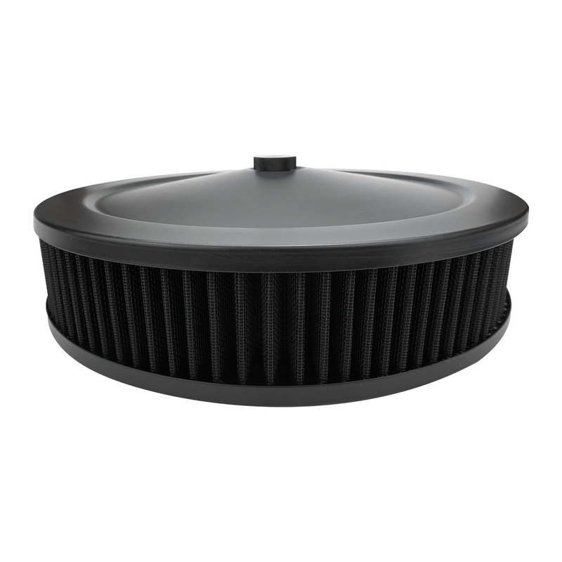 Proflow Air Filter Assembly Round 14in. x 4in, Black, Flat Base,