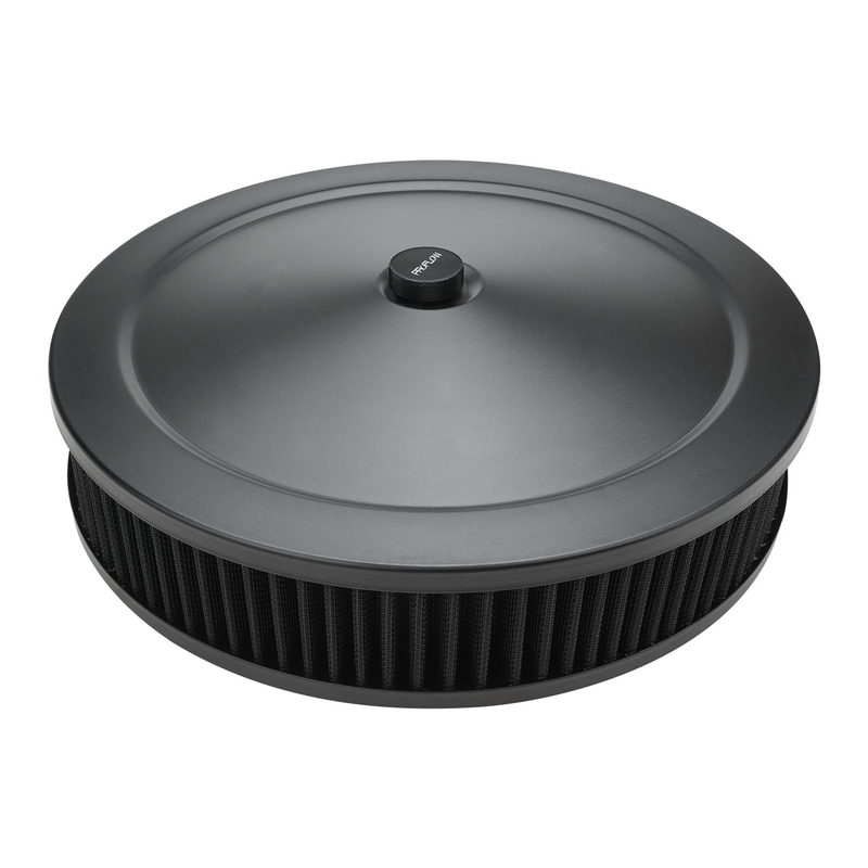 Proflow Air Filter Assembly Round 14in. x 4in, Black, Flat Base,