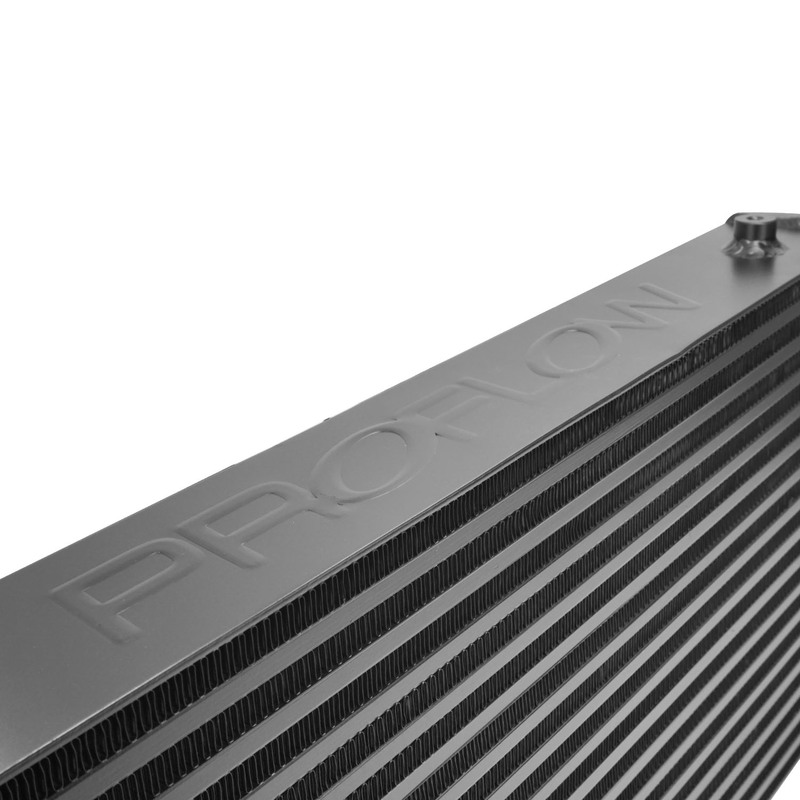Proflow Intercooler Street Series, Bar & Plate, 600 x 300 x 76mm, 3.0'' Outlets, Aluminium, Universal, Black